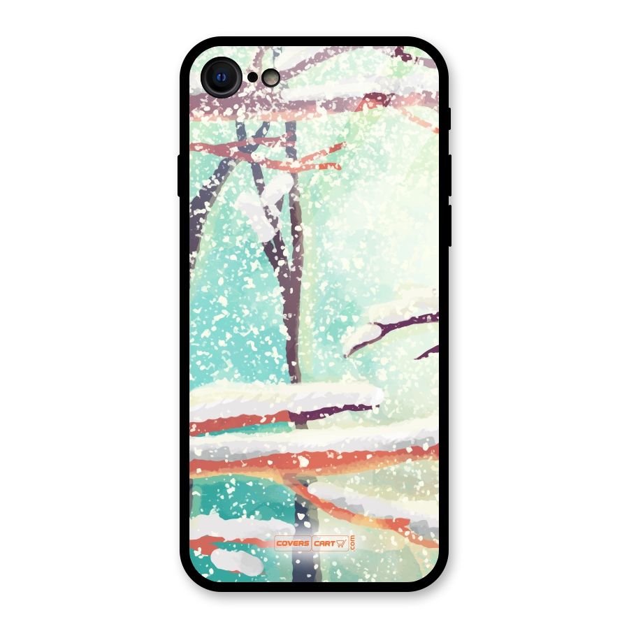 Winter Season Glass Back Case for iPhone 7