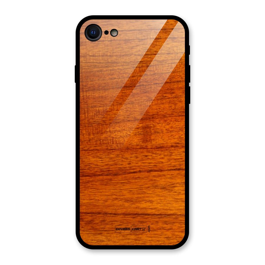 Wood Texture Design Glass Back Case for iPhone 7