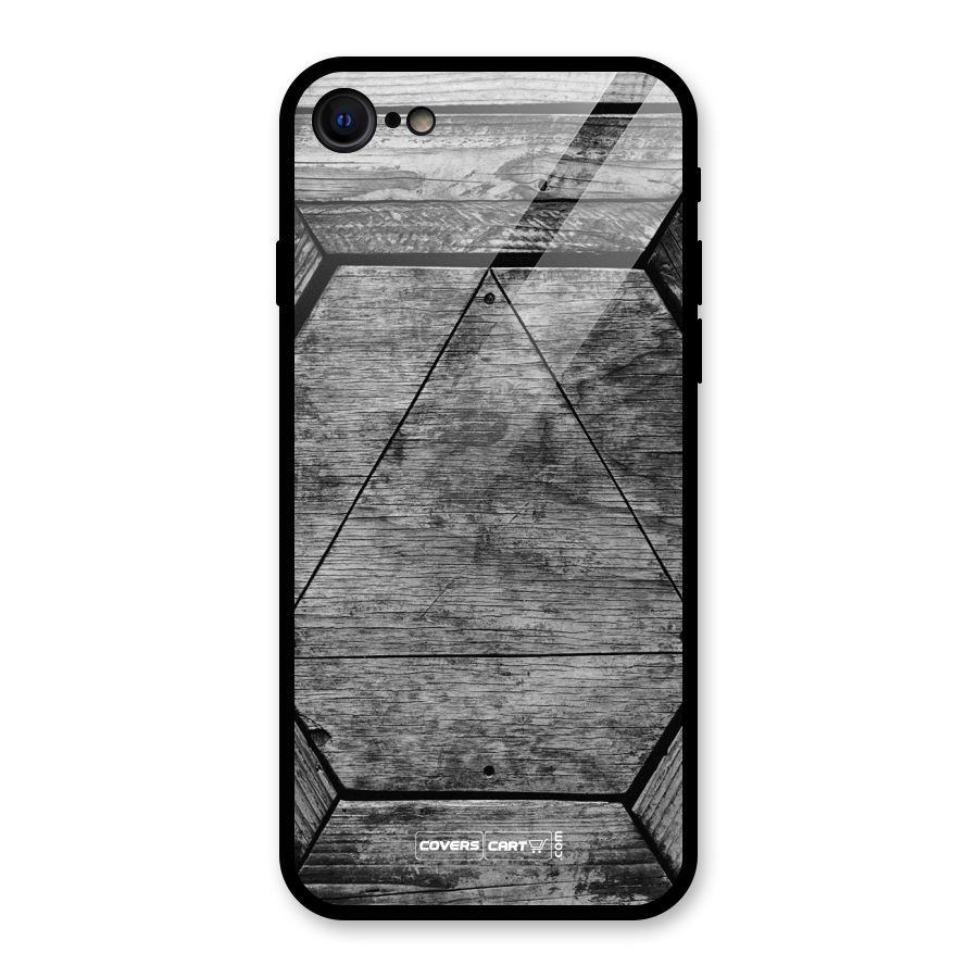 Wooden Hexagon Glass Back Case for iPhone 7
