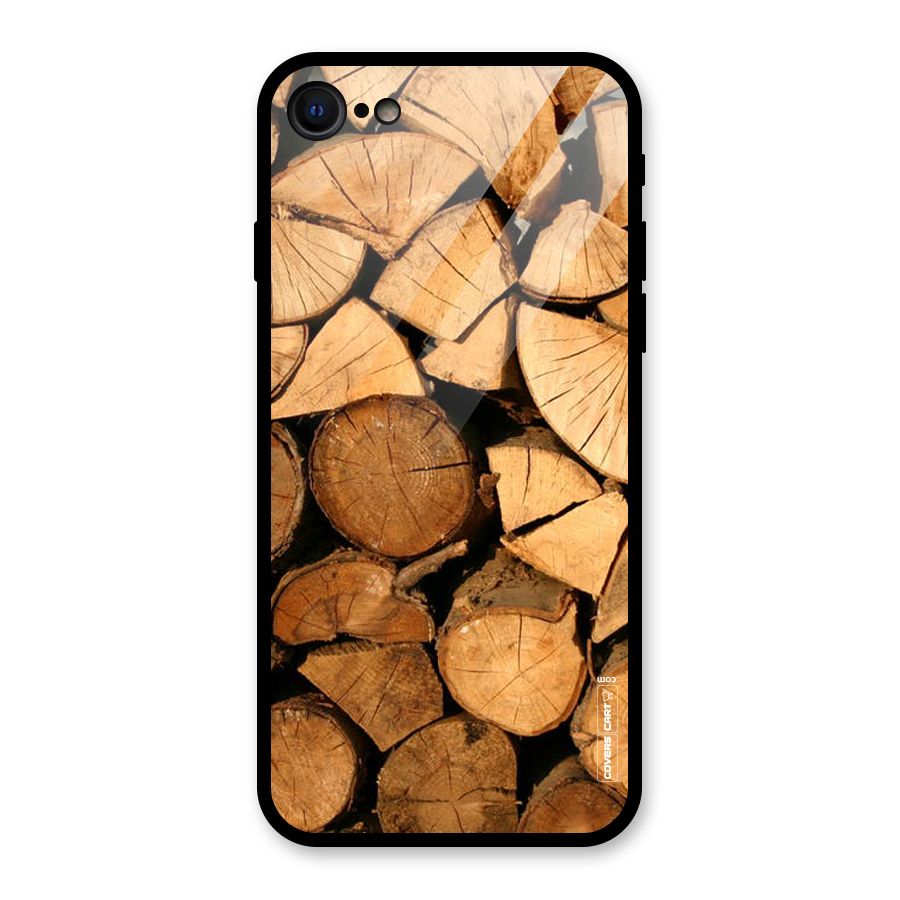 Wooden Logs Glass Back Case for iPhone 7