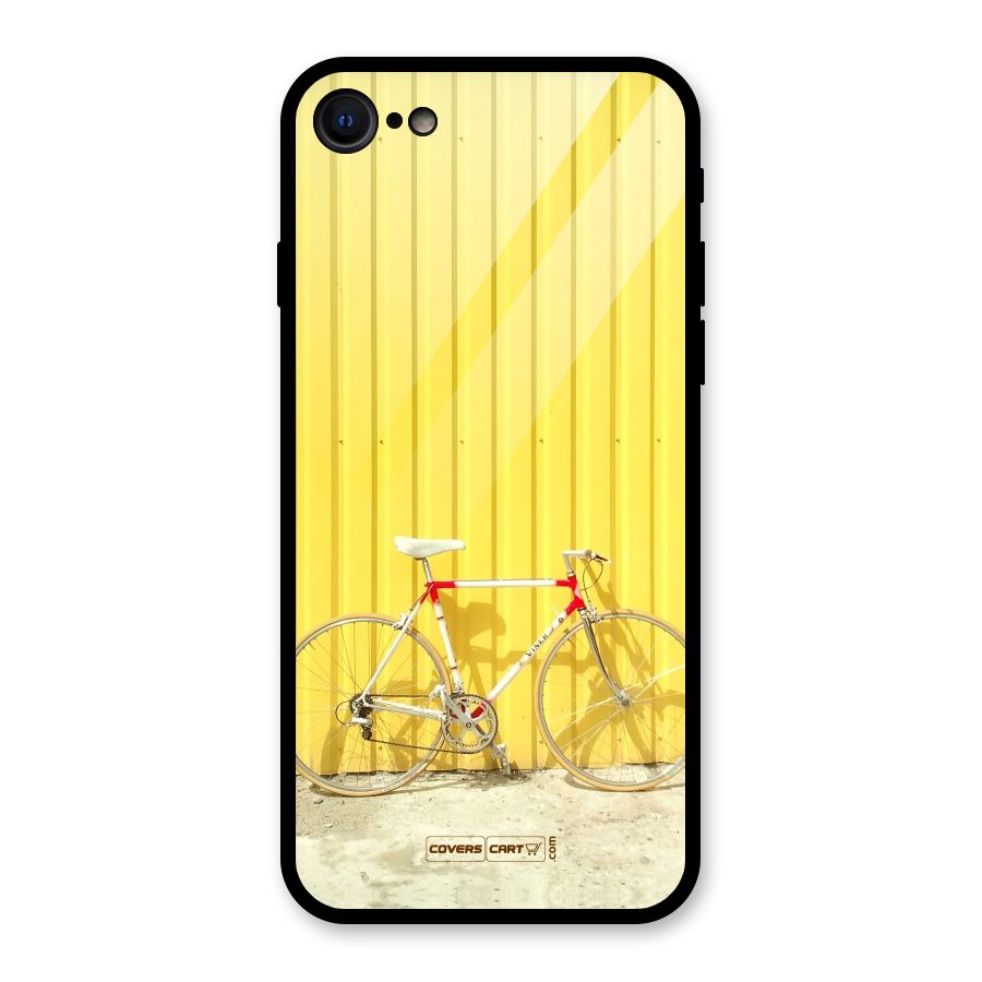 Yellow Cycle Classic Glass Back Case for iPhone 7