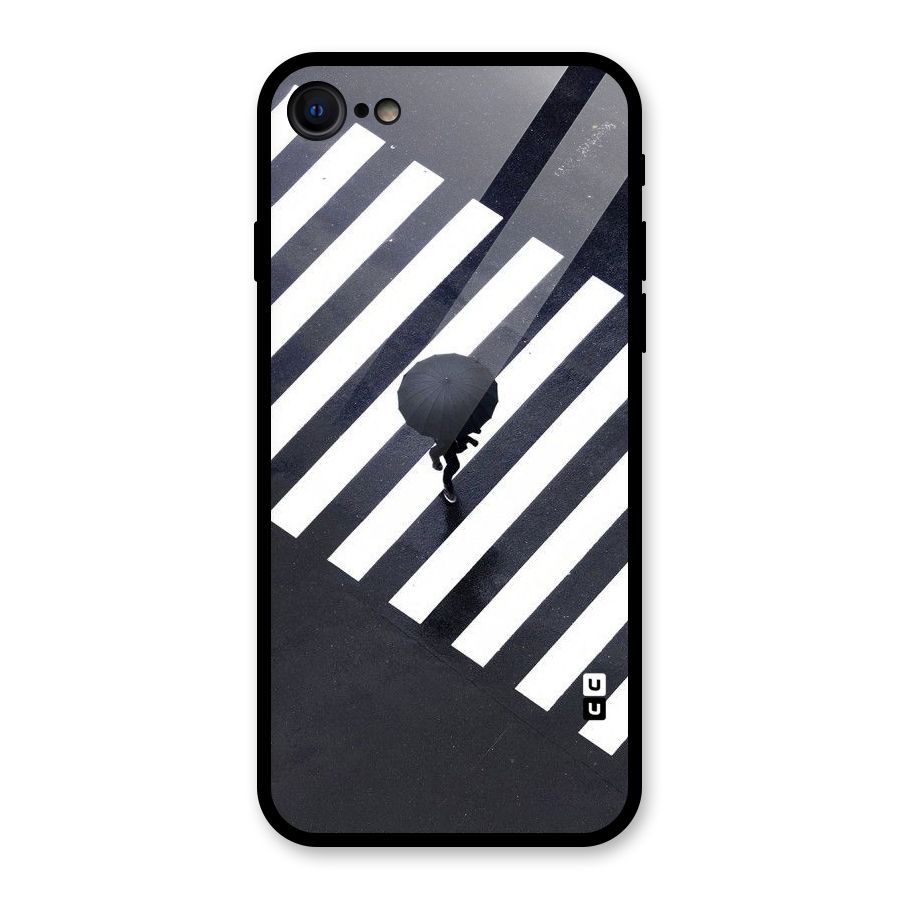 Zebra Walking Glass Back Case for iPhone 7