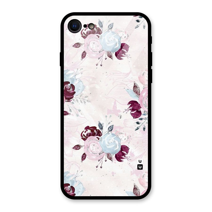 Artsy Florasy Glass Back Case for iPhone 8