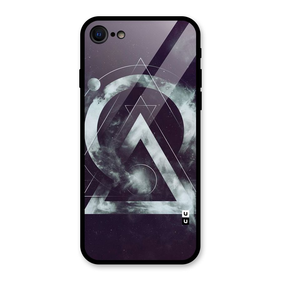 Basic Galaxy Shape Glass Back Case for iPhone 8