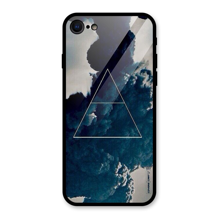 Blue Hue Smoke Glass Back Case for iPhone 8