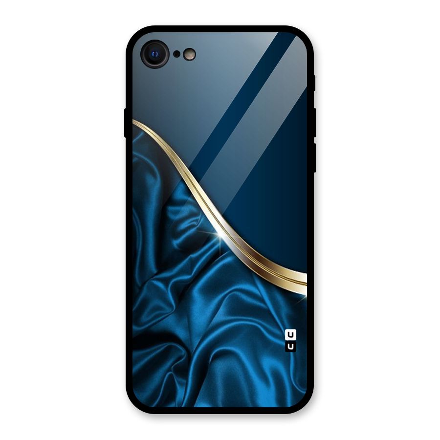 Blue Smooth Flow Glass Back Case for iPhone 8