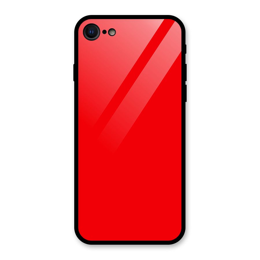Bright Red Glass Back Case for iPhone 8