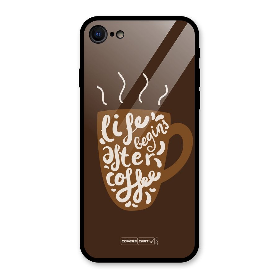 Coffee Mug Glass Back Case for iPhone 8