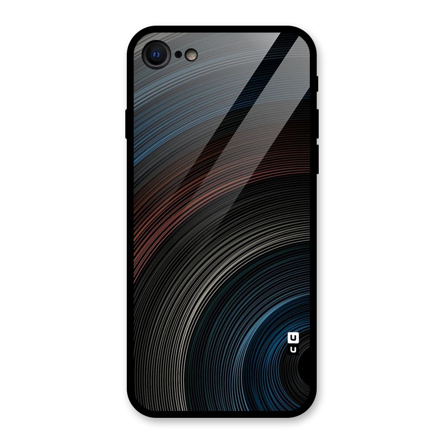 Dark Shade Swirls Glass Back Case for iPhone 8