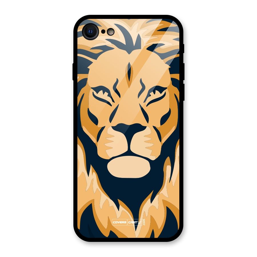 Designer Lion Glass Back Case for iPhone 8