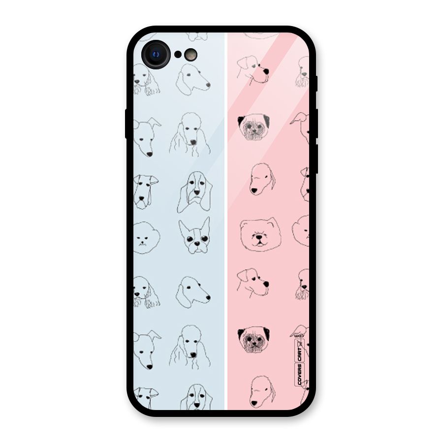 Dog Cat And Cow Glass Back Case for iPhone 8
