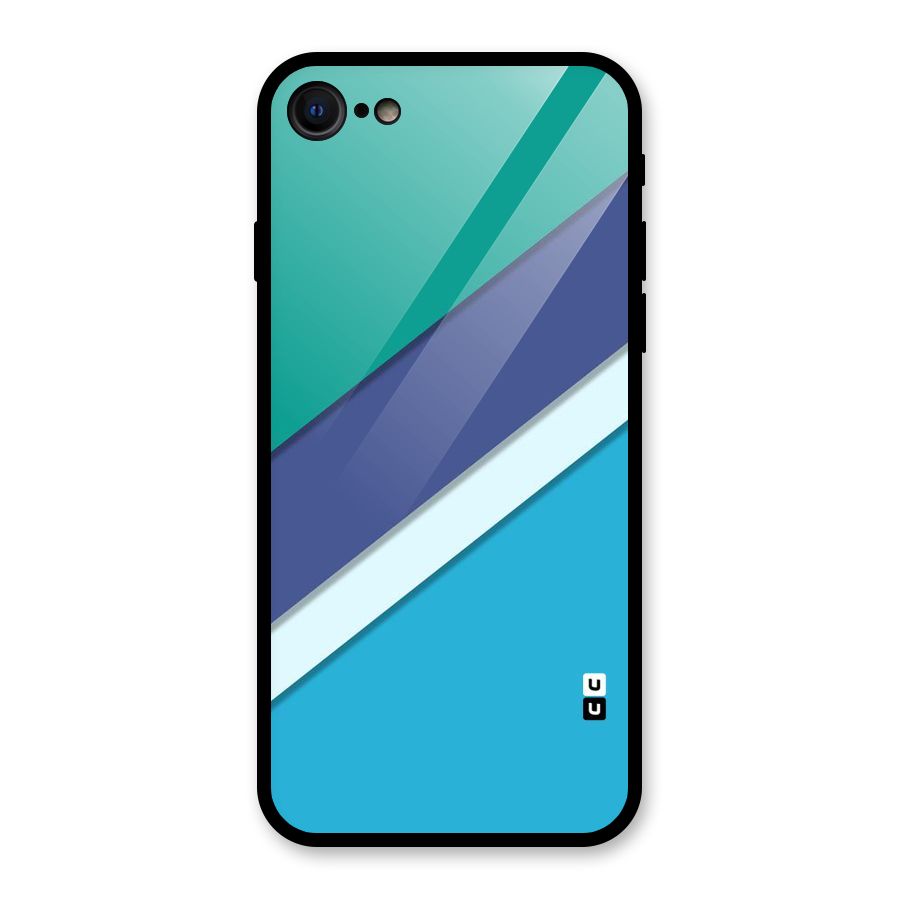 Elegant Colored Stripes Glass Back Case for iPhone 8