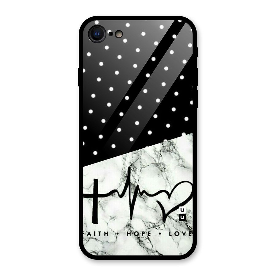 Faith Love Glass Back Case for iPhone 8