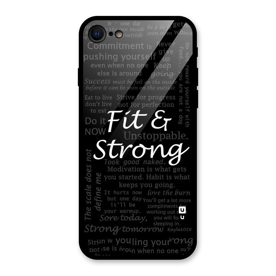 Fit And Strong Glass Back Case for iPhone 8