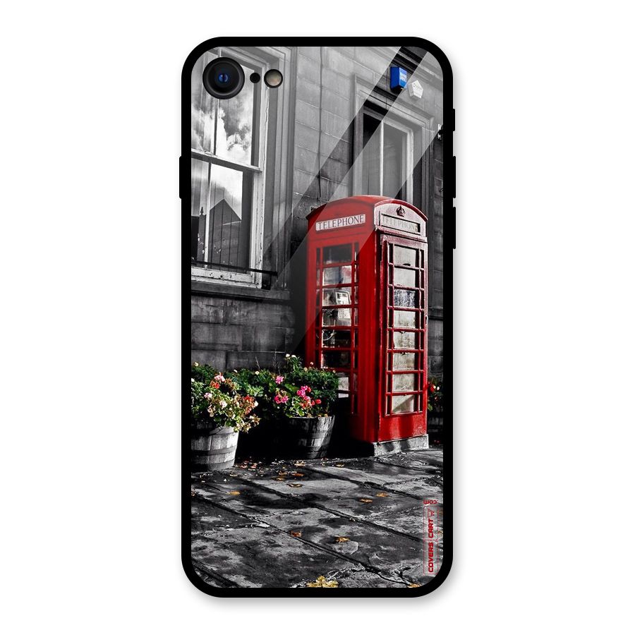 Flower And Booth Glass Back Case for iPhone 8