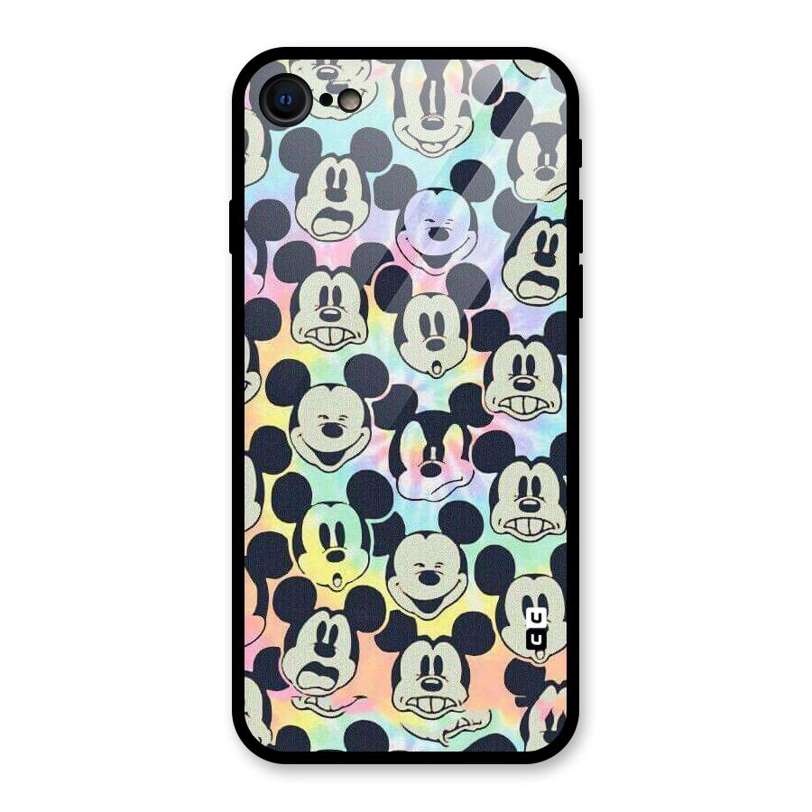 Fun Rainbow Faces Glass Back Case for iPhone 8