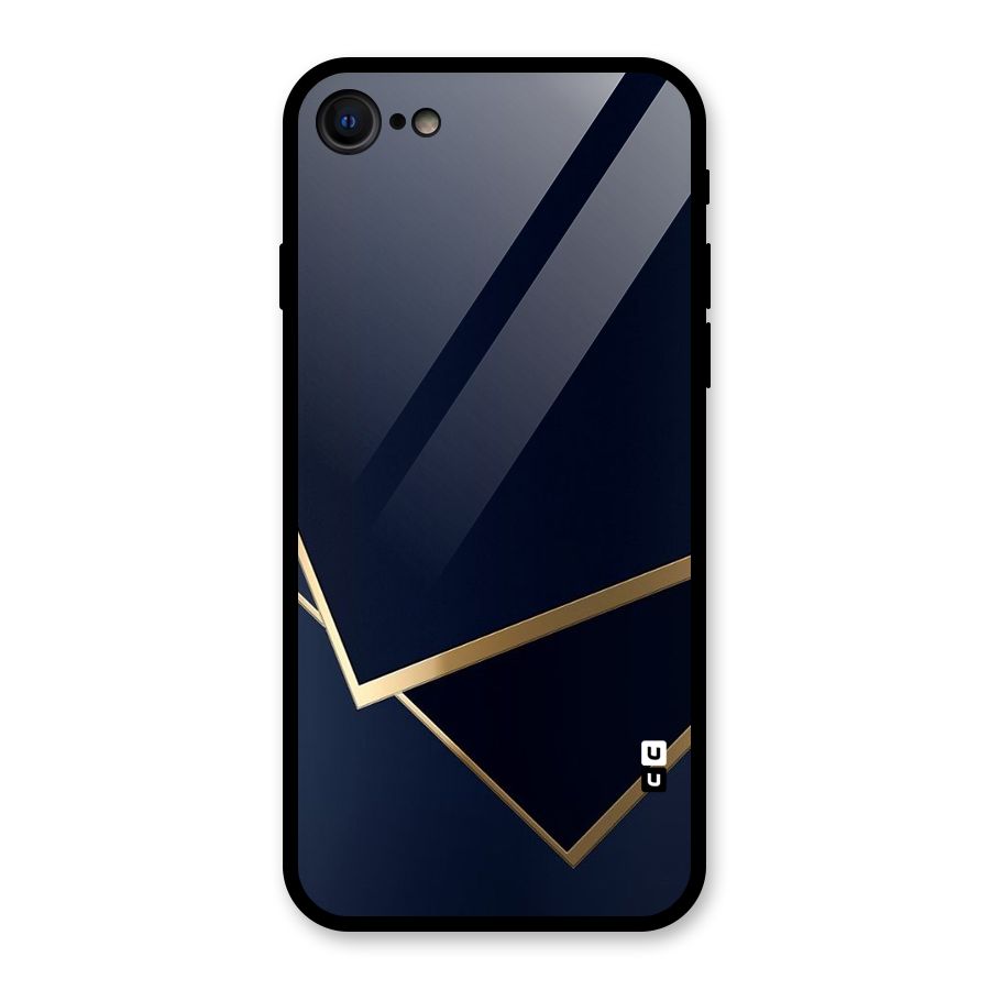 Gold Corners Glass Back Case for iPhone 8