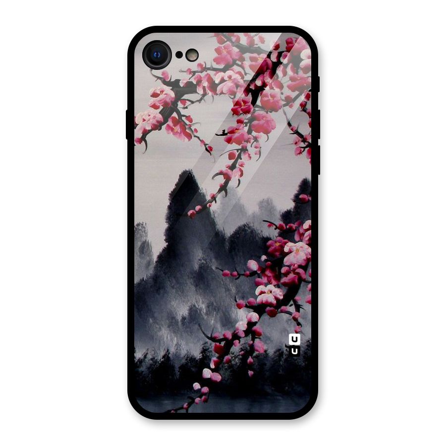 Hills And Blossoms Glass Back Case for iPhone 8