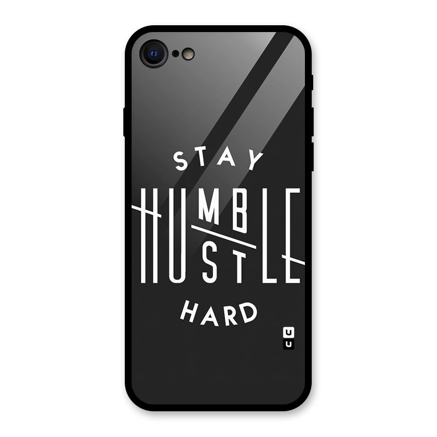 Hustle Hard Glass Back Case for iPhone 8