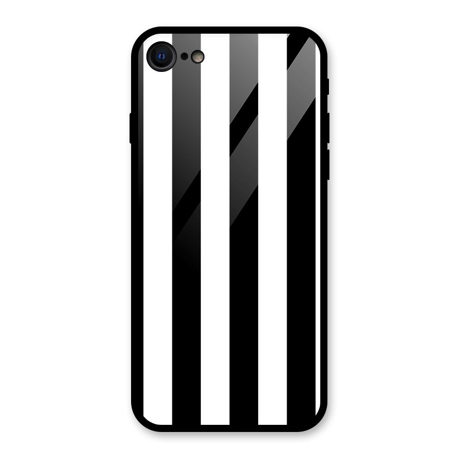 Lavish Black Stripes Glass Back Case for iPhone 8