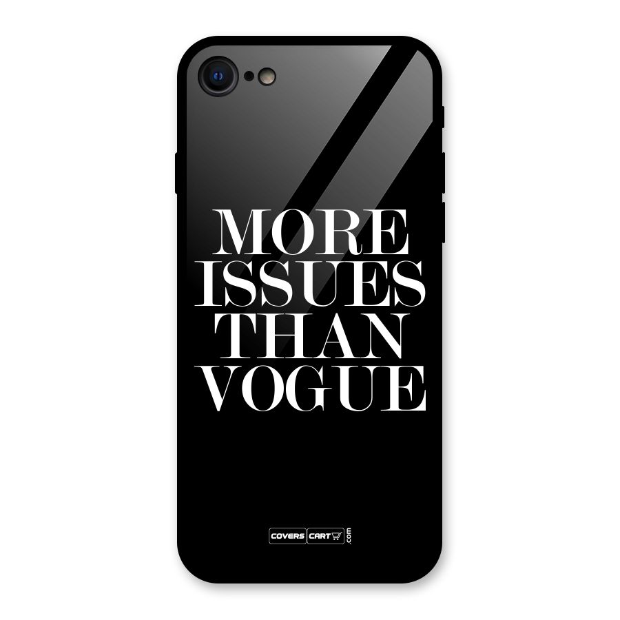 More Issues than Vogue (Black) Glass Back Case for iPhone 8