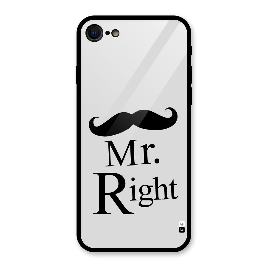 Mr. Right. Glass Back Case for iPhone 8