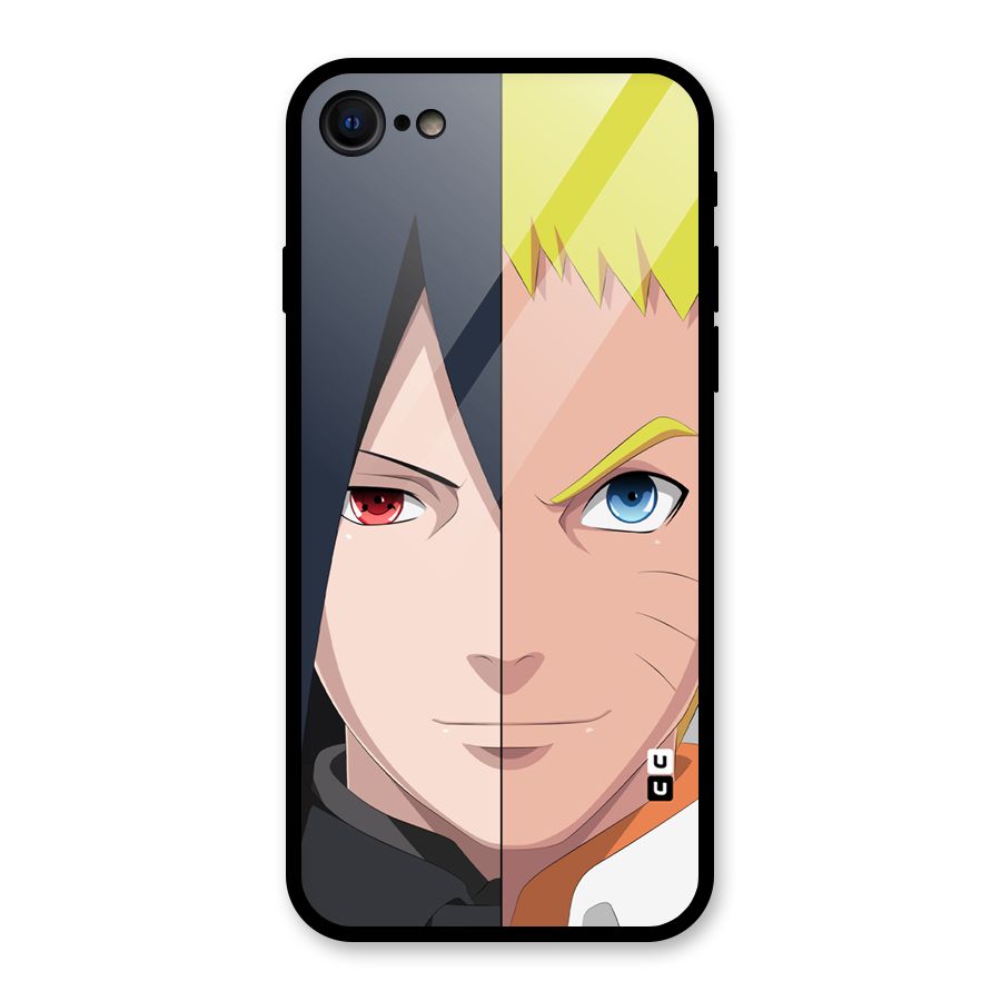 Naruto and Sasuke Glass Back Case for iPhone 8