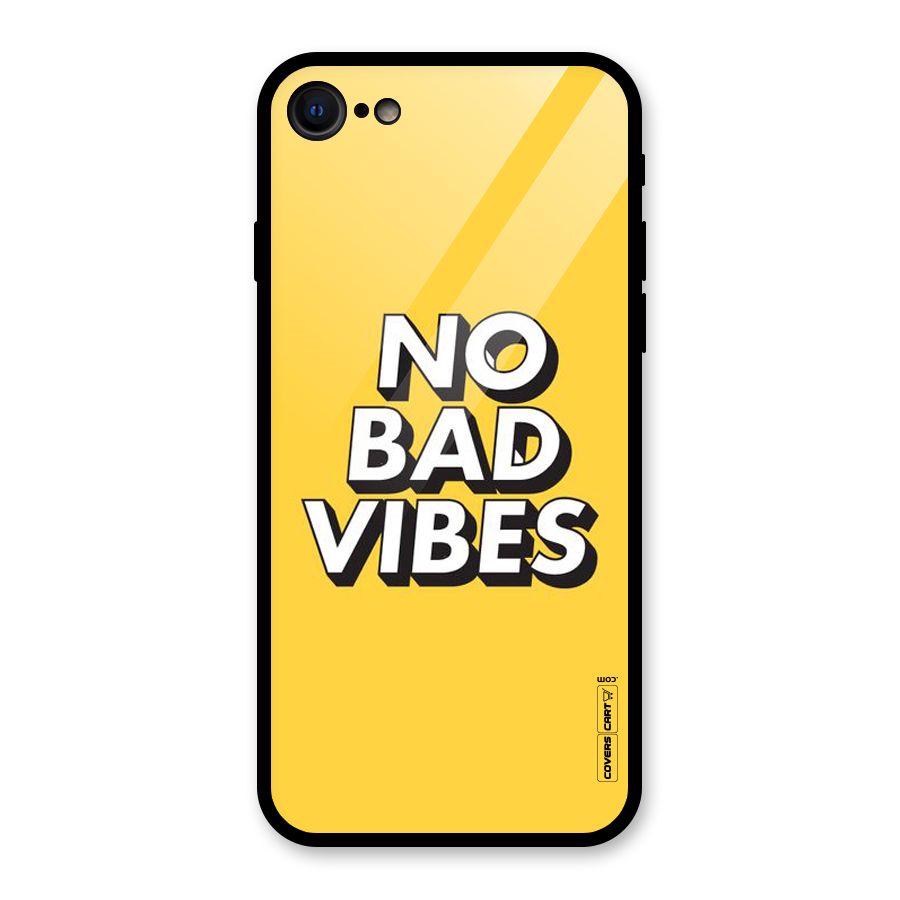 No Bad Vibes Glass Back Case for iPhone 8