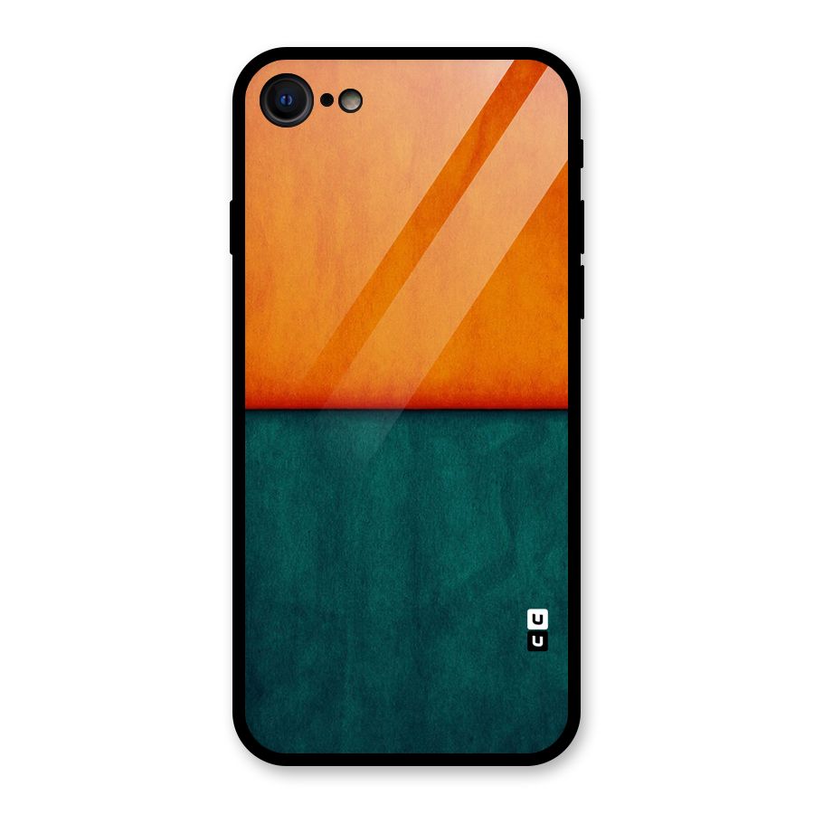 Orange Green Shade Glass Back Case for iPhone 8