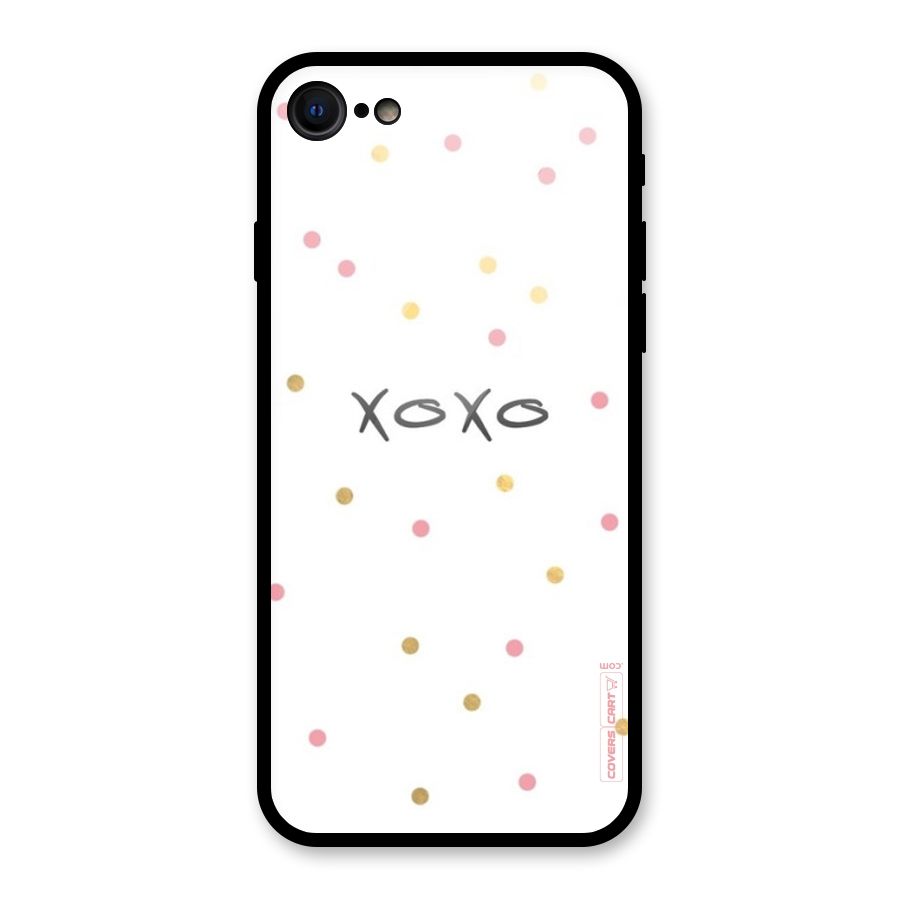 Polka Hugs Glass Back Case for iPhone 8