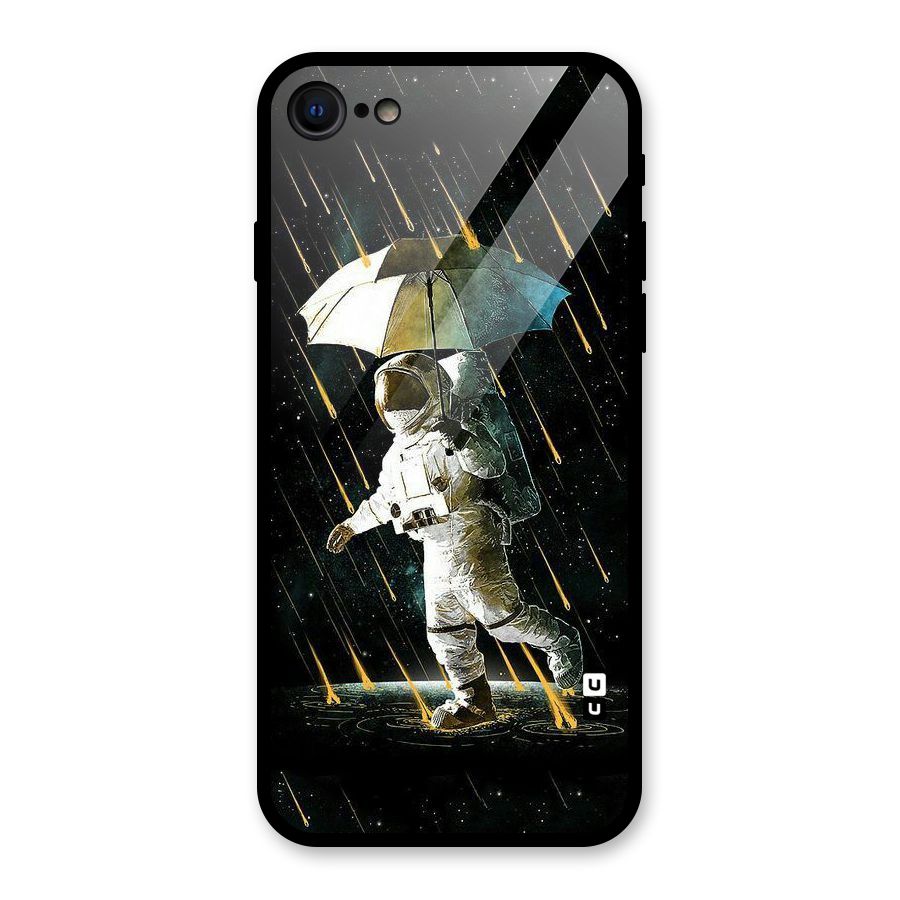 Rain Spaceman Glass Back Case for iPhone 8