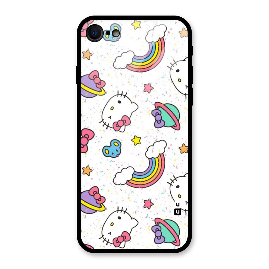 Rainbow Kit Tee Glass Back Case for iPhone 8