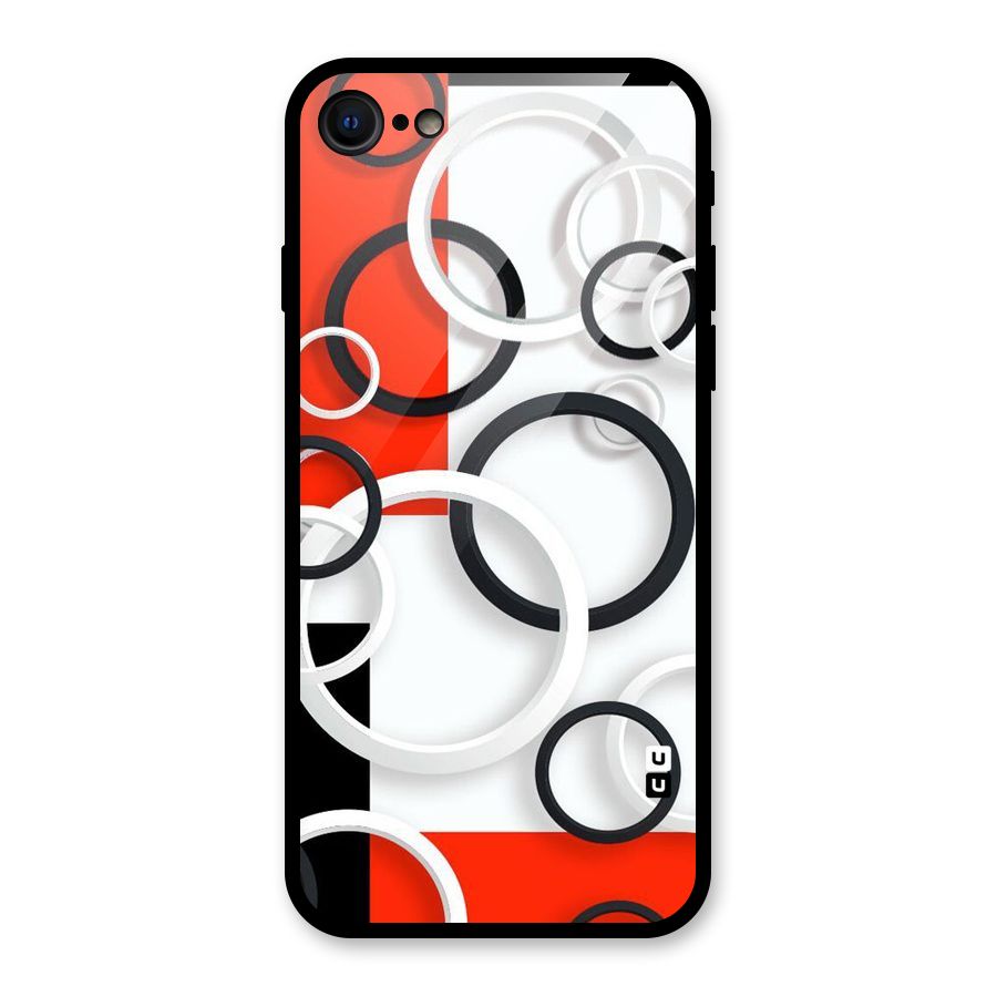 Rings Abstract Glass Back Case for iPhone 8