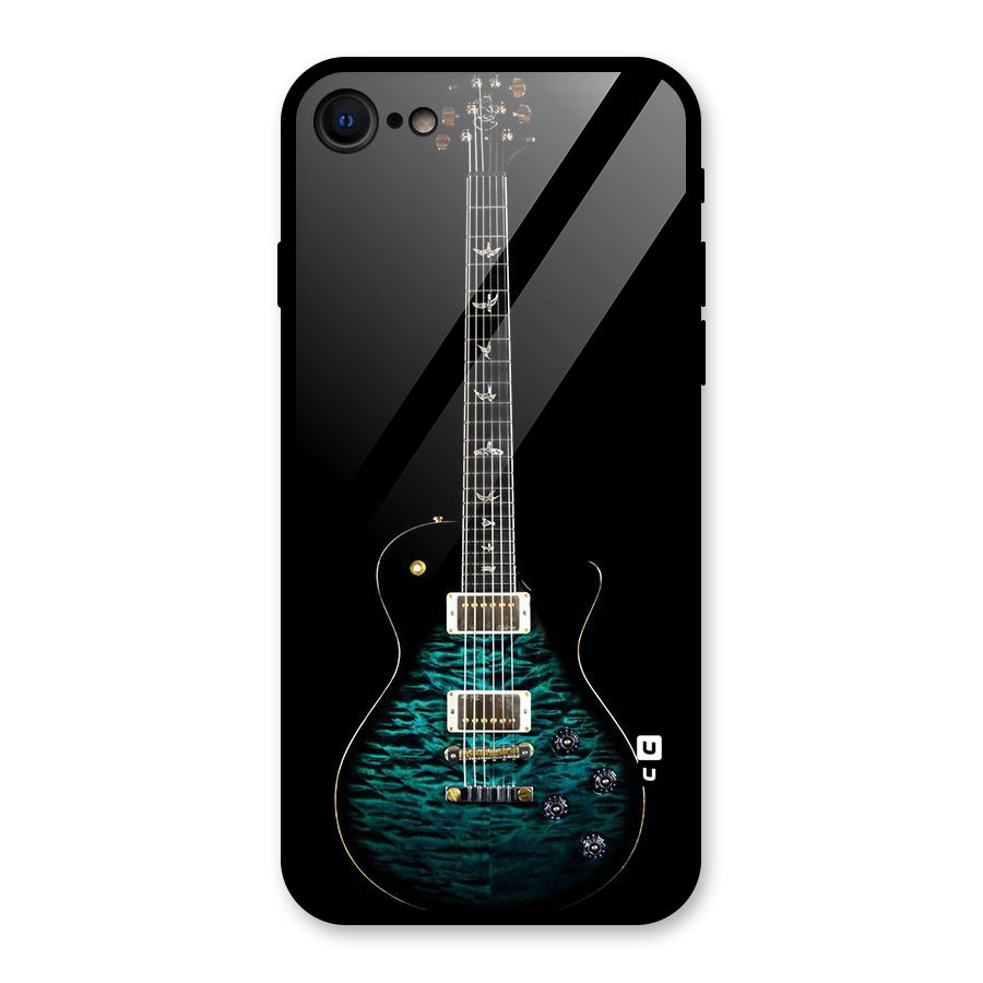 Royal Green Guitar Glass Back Case for iPhone 8