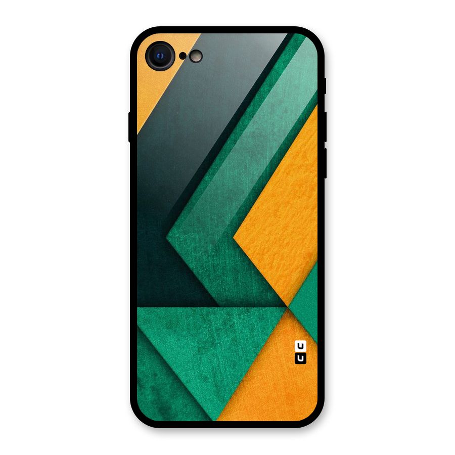 Rugged Abstract Stripes Glass Back Case for iPhone 8