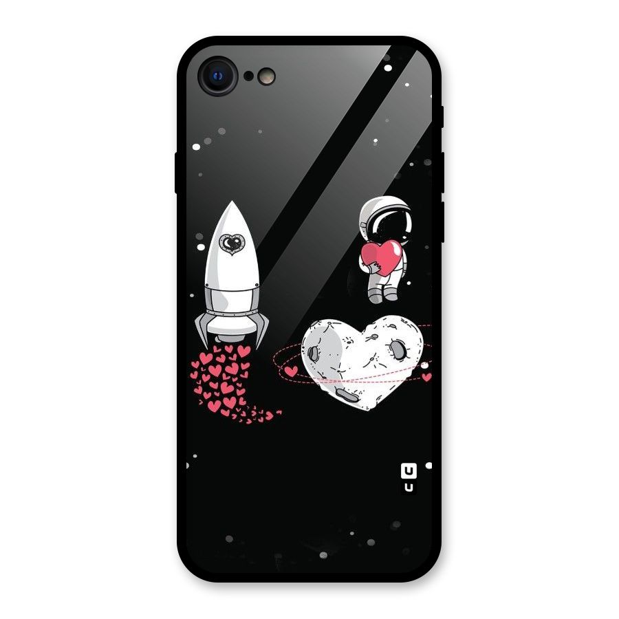 Spaceman Love Glass Back Case for iPhone 8