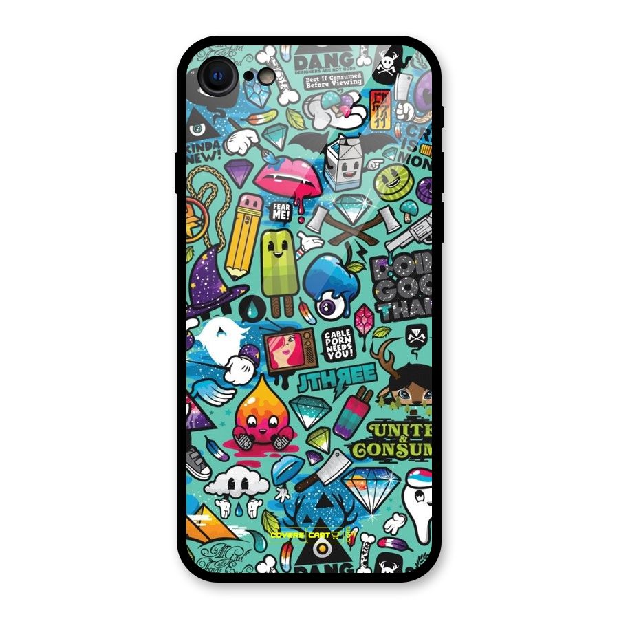 Sweet Candies Glass Back Case for iPhone 8