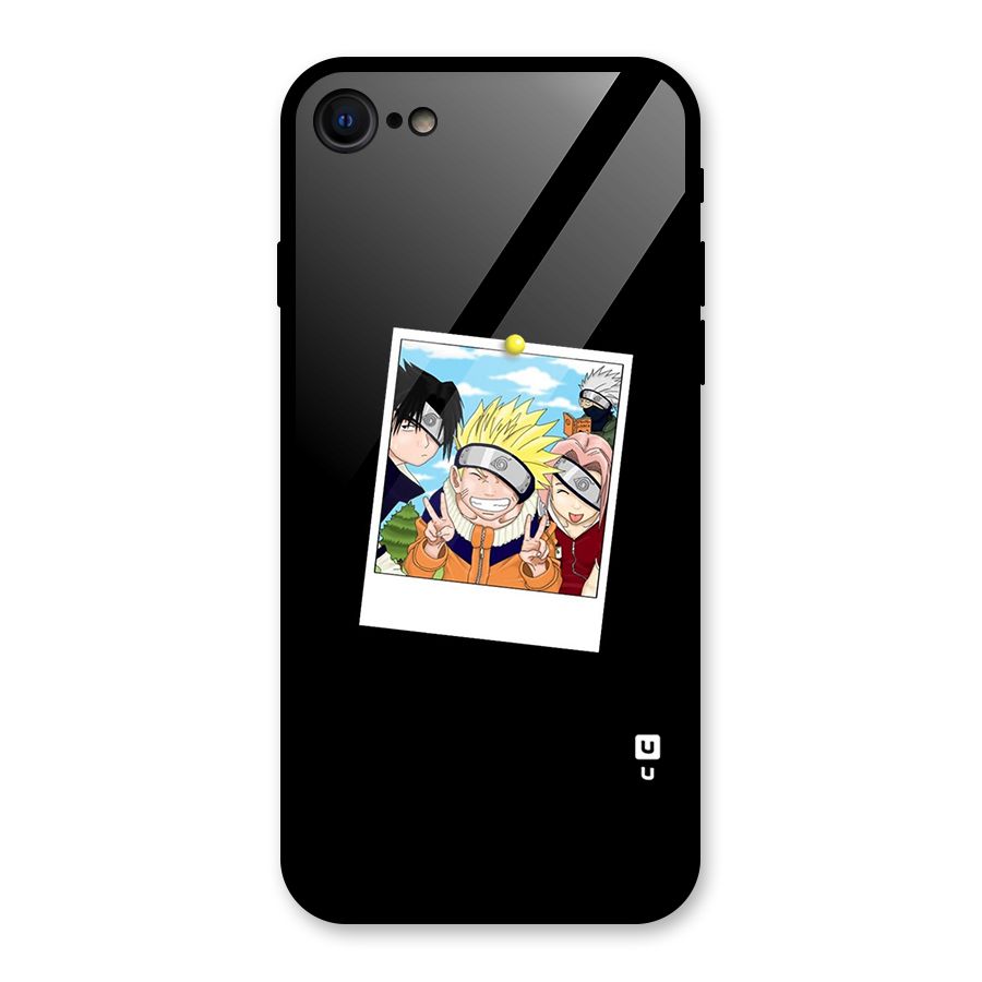 Team Kakashi Cute Glass Back Case for iPhone 8