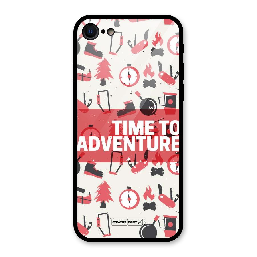Time To Adventure Radiant Red Glass Back Case for iPhone 8