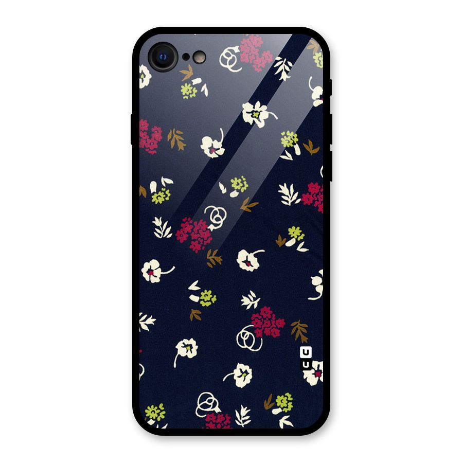 Tiny Flowers Glass Back Case for iPhone 8
