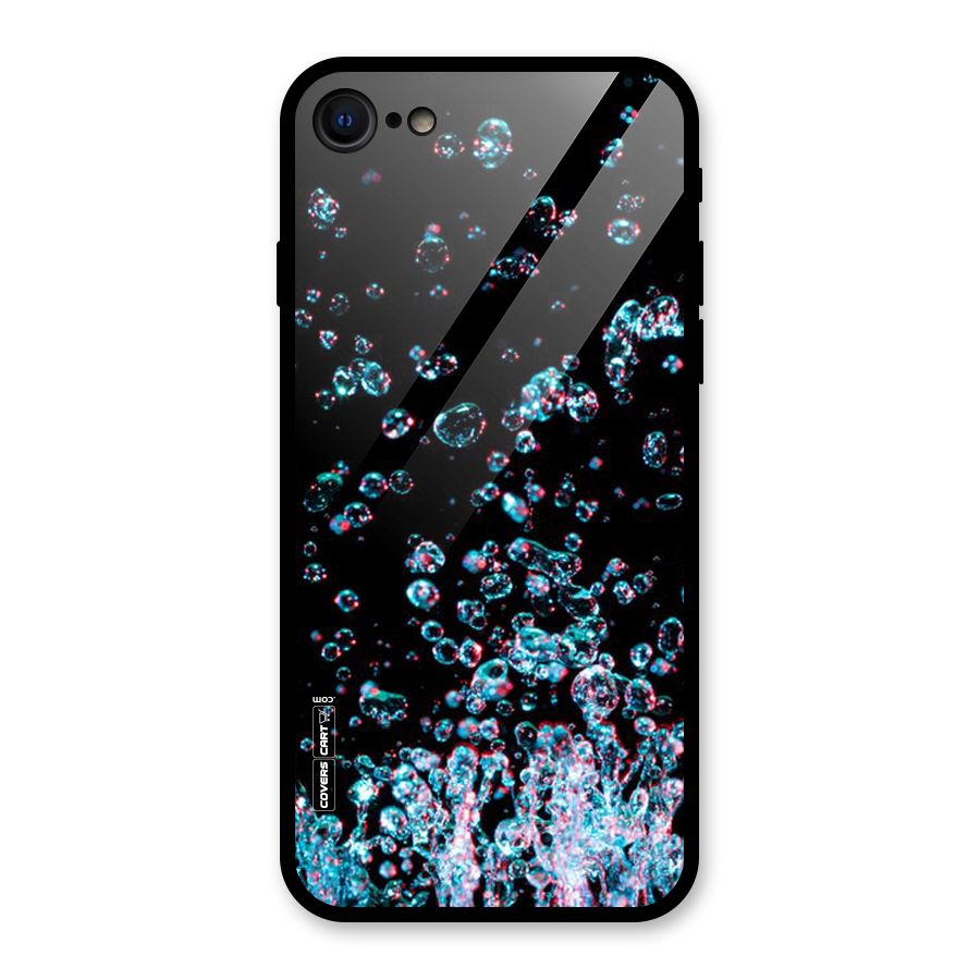 Water Droplets Glass Back Case for iPhone 8