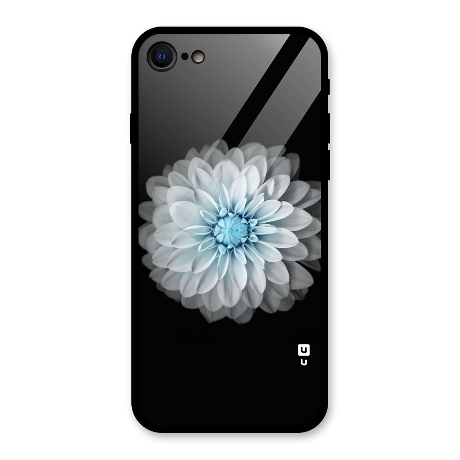 White Bloom Glass Back Case for iPhone 8