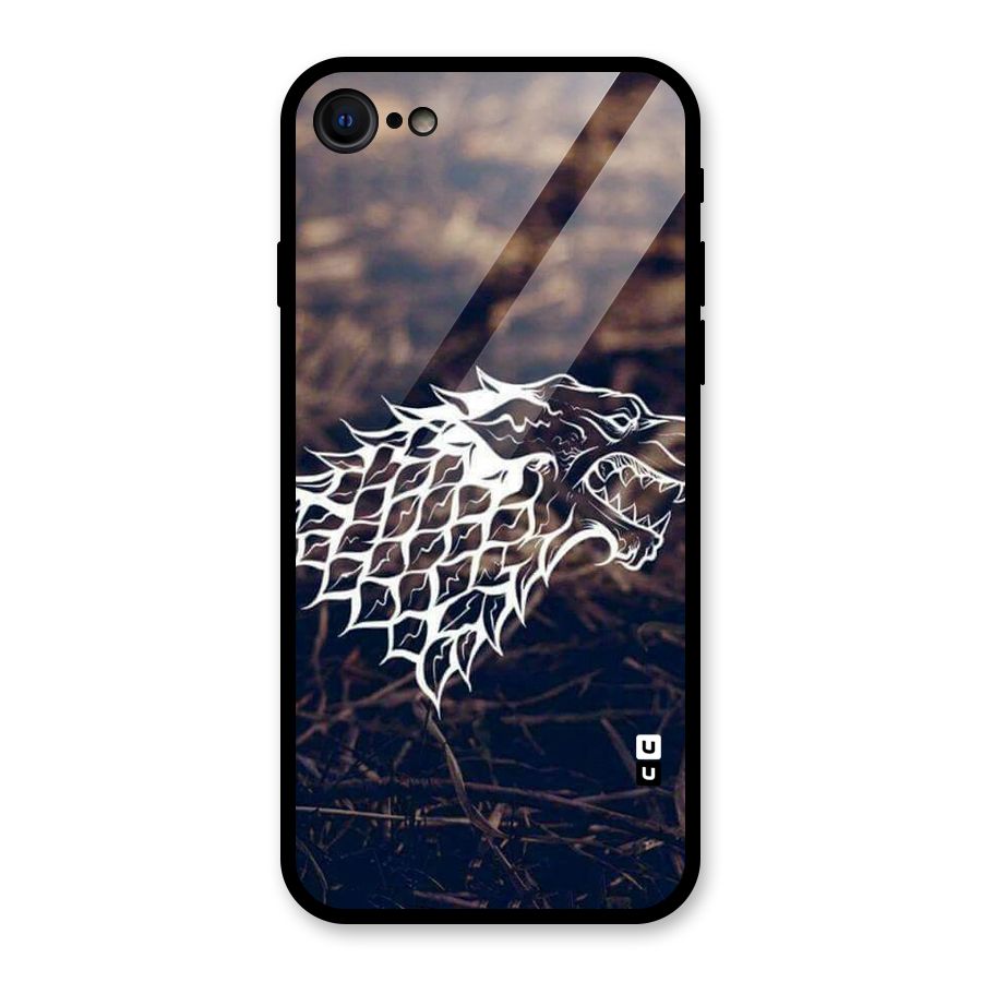 Wolf In White Glass Back Case for iPhone 8