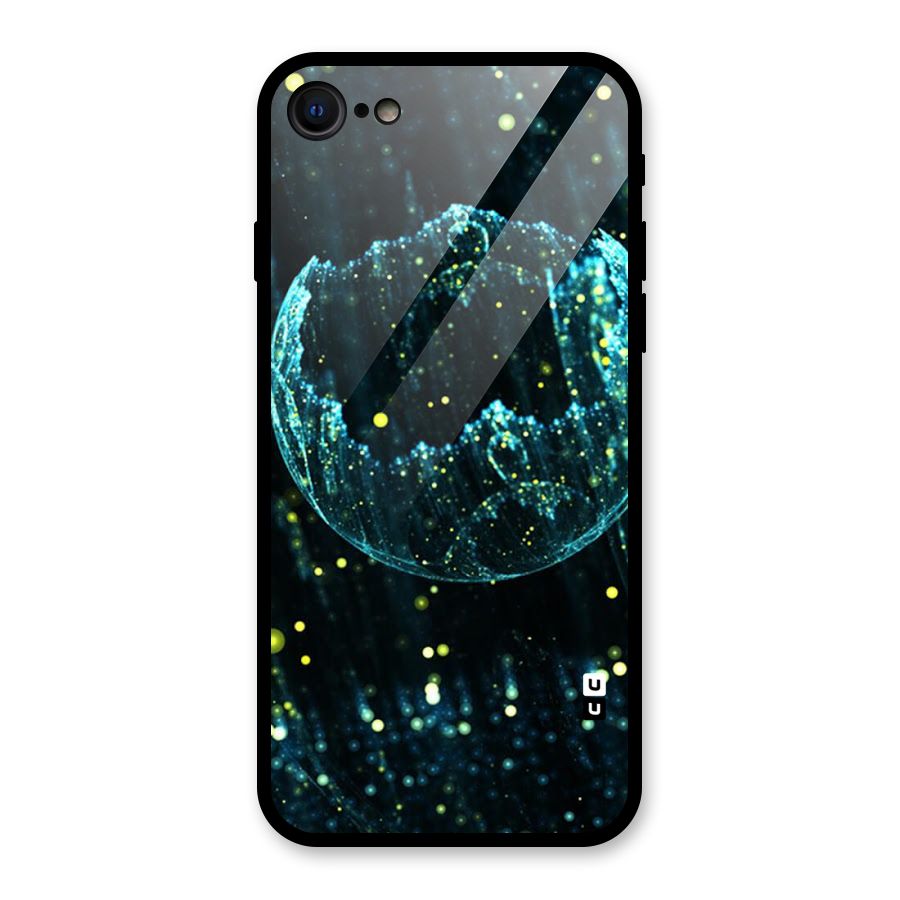 Yellow Rain Glass Back Case for iPhone 8