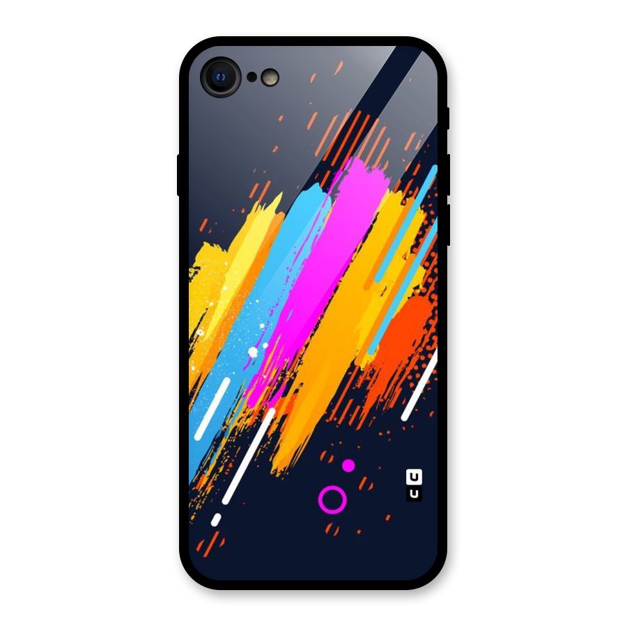 Abstract Shades Glass Back Case for iPhone SE 2020
