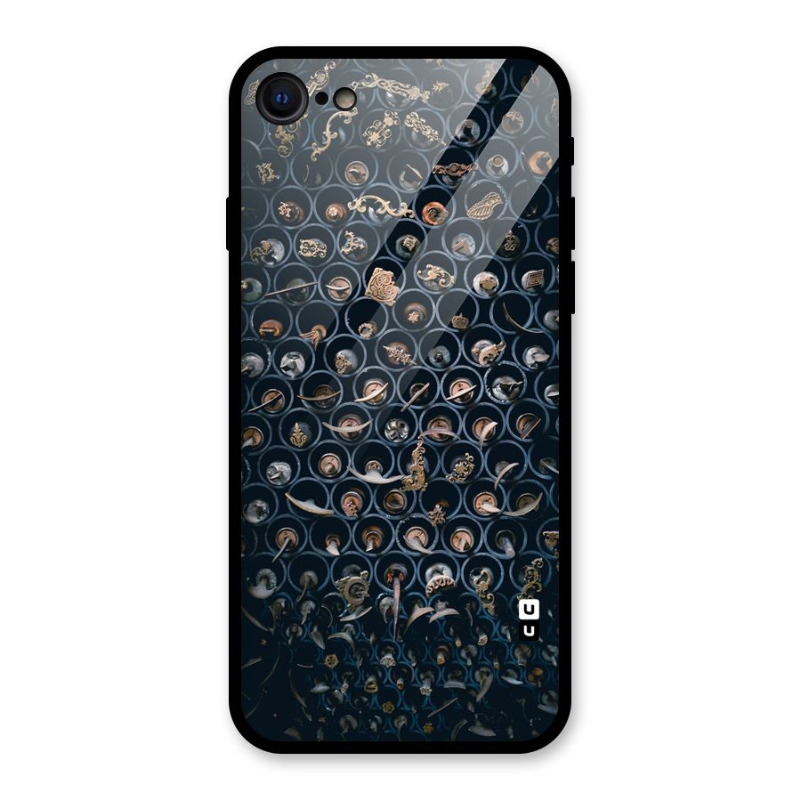 Ancient Wall Circles Glass Back Case for iPhone SE 2020