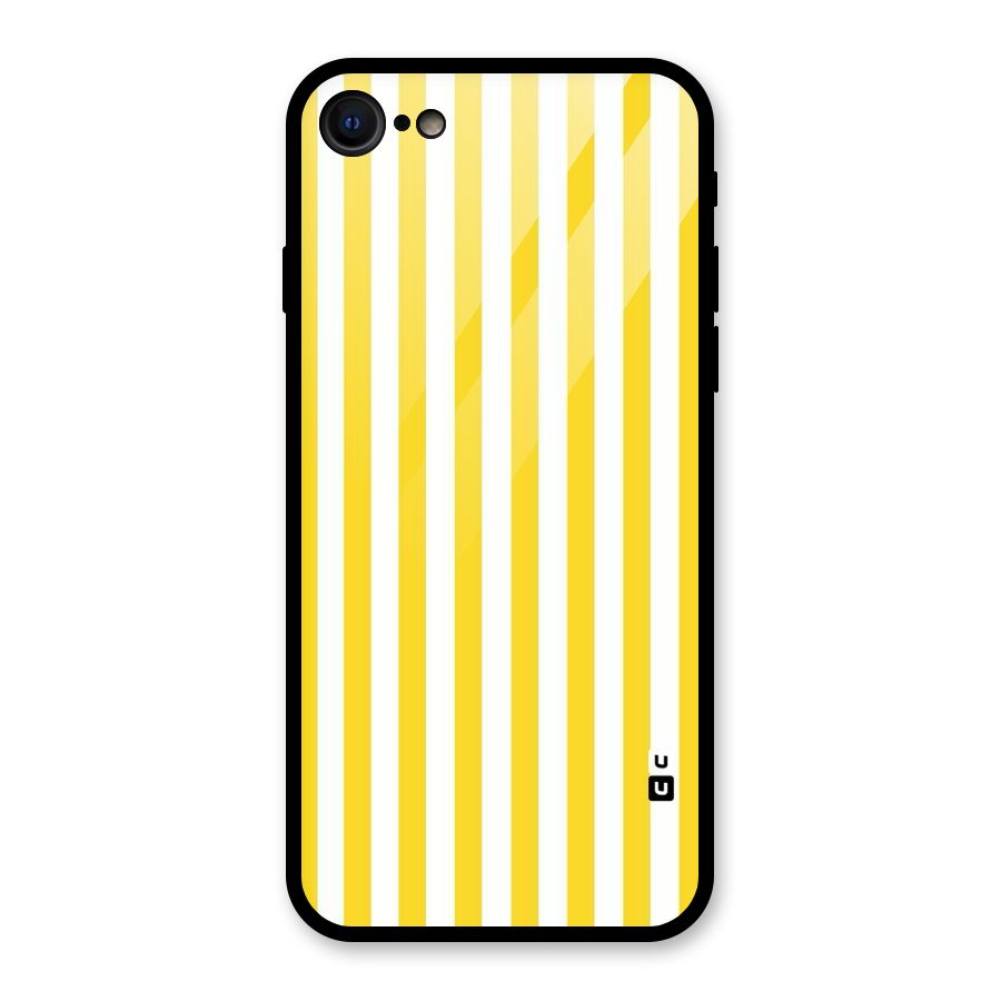 Beauty Color Stripes Glass Back Case for iPhone SE 2020