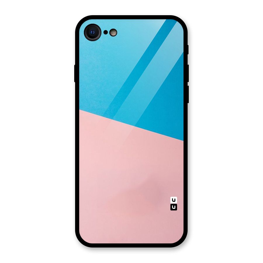 Bicolor Design Glass Back Case for iPhone SE 2020
