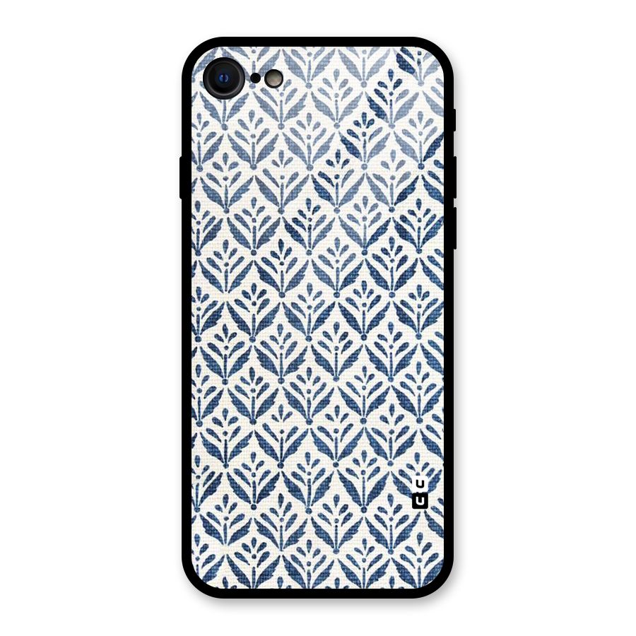 Blue Leaf Glass Back Case for iPhone SE 2020