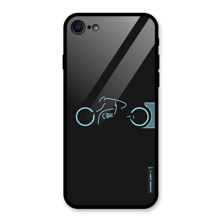 Blue Ride Glass Back Case for iPhone SE 2020